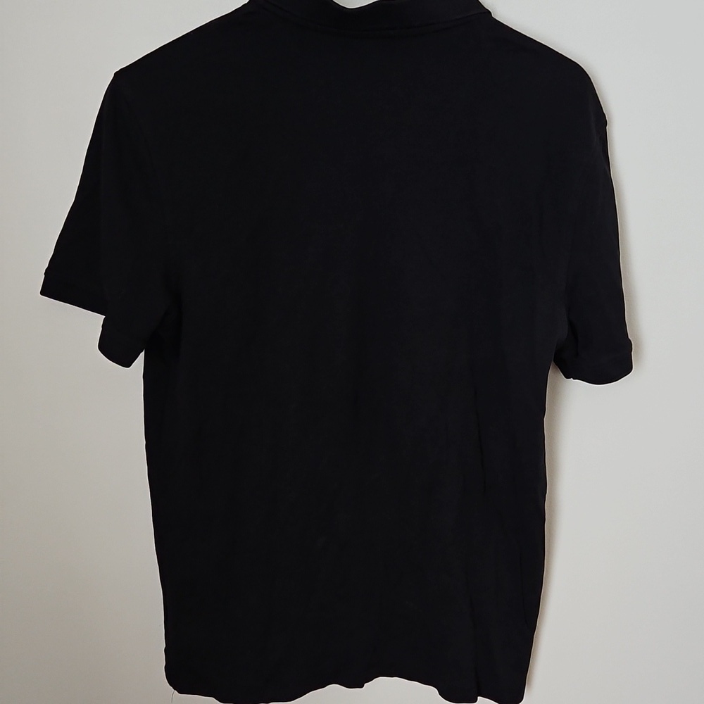 Calvin Klein Mens Black Polo Shirt Short Sleeve Liquid Cotton Medium Classic - Picture 7 of 9